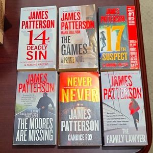 6 James Patterson books. Great condition.